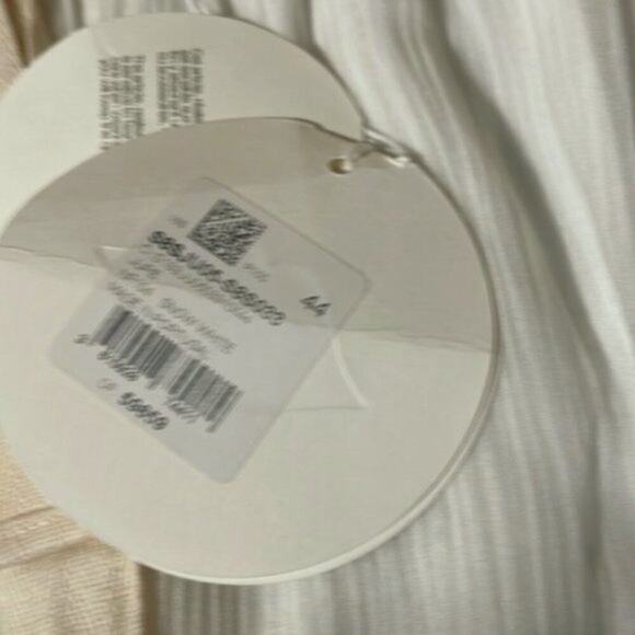 See by Chloe Tiered cotton and silk blend crepon midi white size 12 - Picture 5 of 7